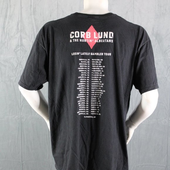 Retro Band Shirt - Corb Lund Losin Lately Gambler Tour 2009 - Men's Extra-Large - Picture 5 of 10